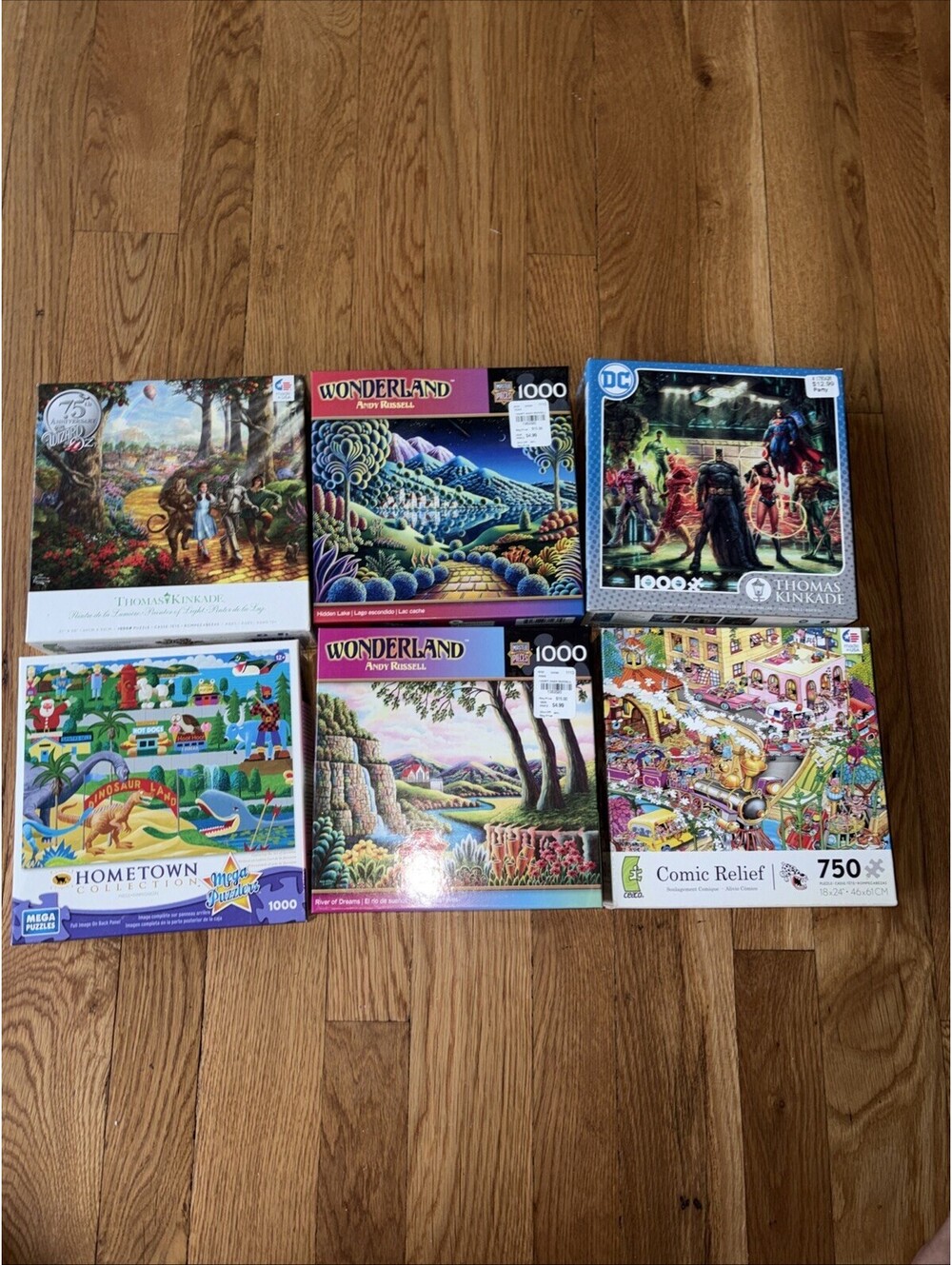 6 Puzzles, Batman, Wizard Of Oz, Wonderland, Hometown Collections, Comic Relief